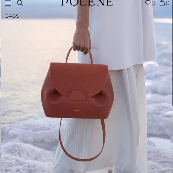 Polene Terracotta Leather Satchel - Picture 14 of 14